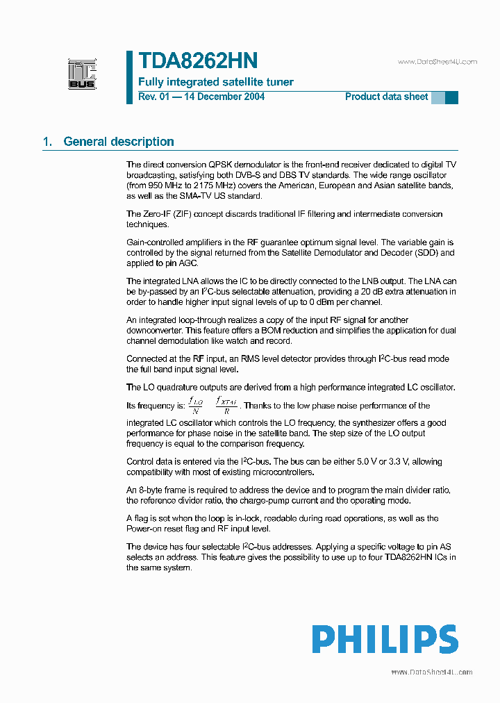 TDA8262HN_134773.PDF Datasheet
