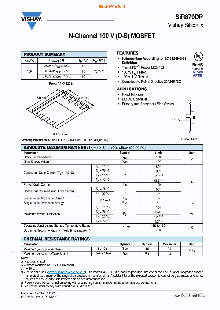 SIR870DP_134900.PDF Datasheet