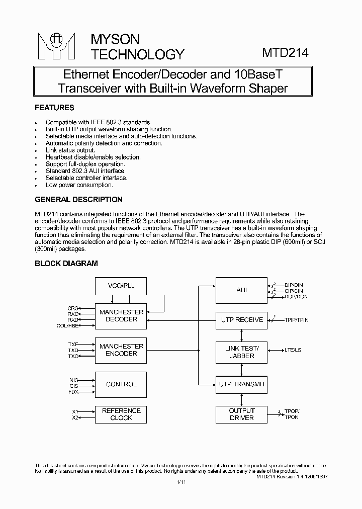 MTD214_135181.PDF Datasheet