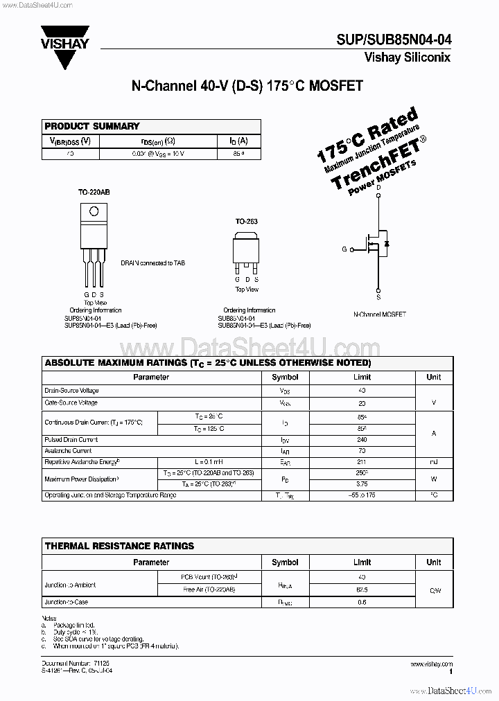 SUB85N04-04_136043.PDF Datasheet