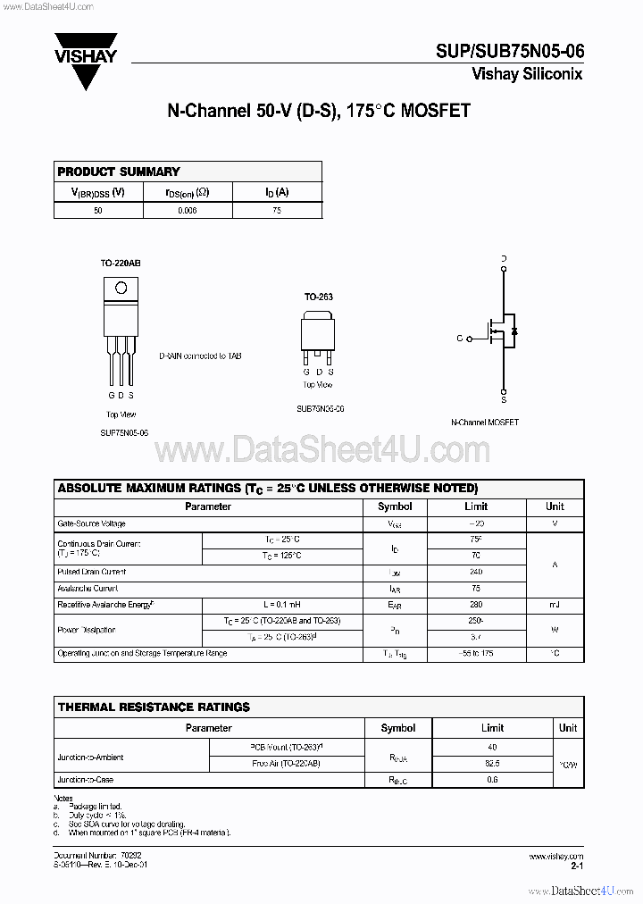 SUB75N05-06_136027.PDF Datasheet