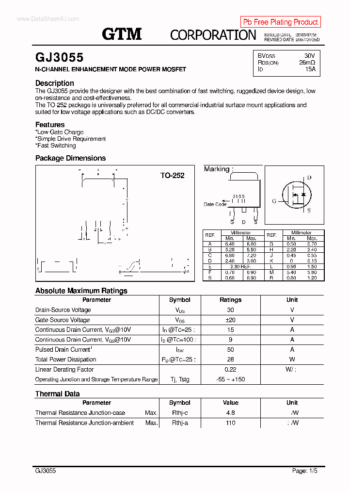 GJ3055_136136.PDF Datasheet