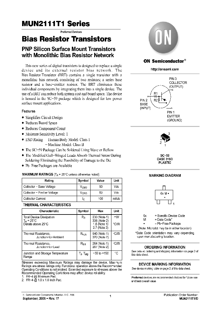 MUN2111T1_136175.PDF Datasheet