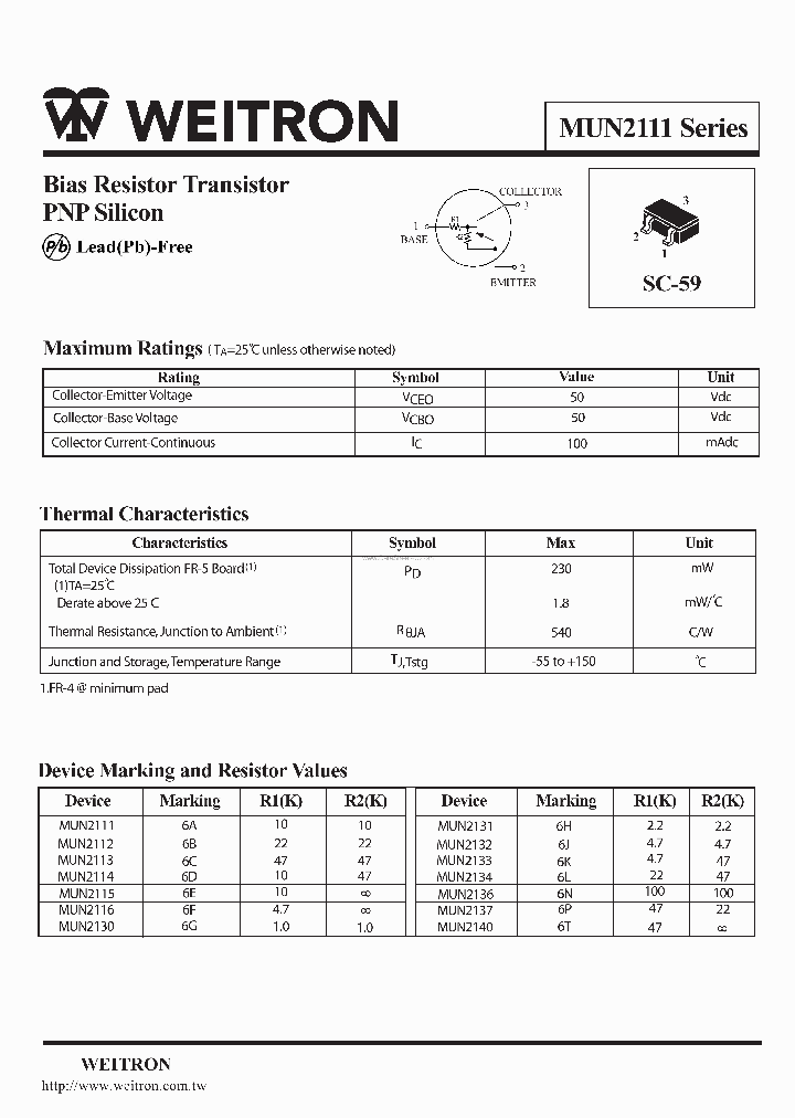MUN2111_136170.PDF Datasheet