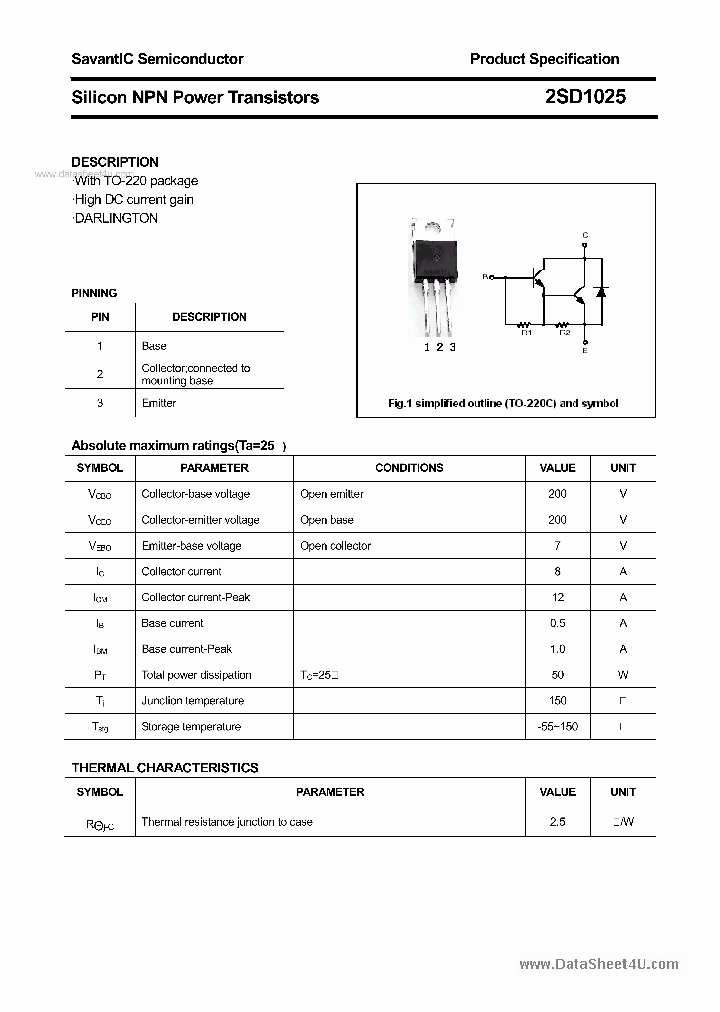 2SD1025_137205.PDF Datasheet