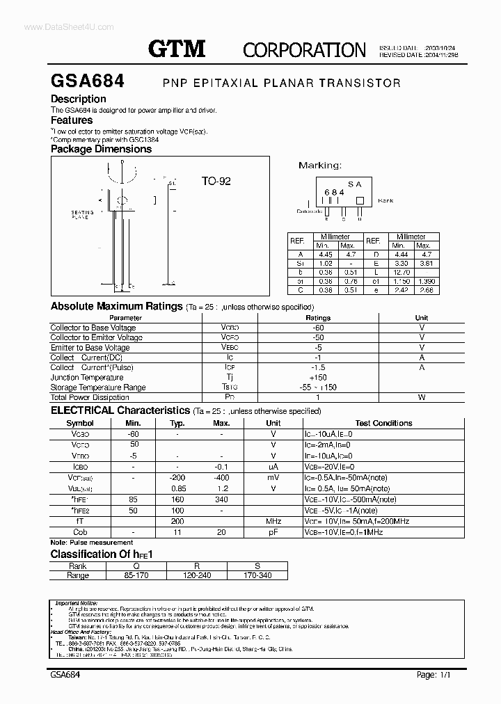GSA684_137241.PDF Datasheet