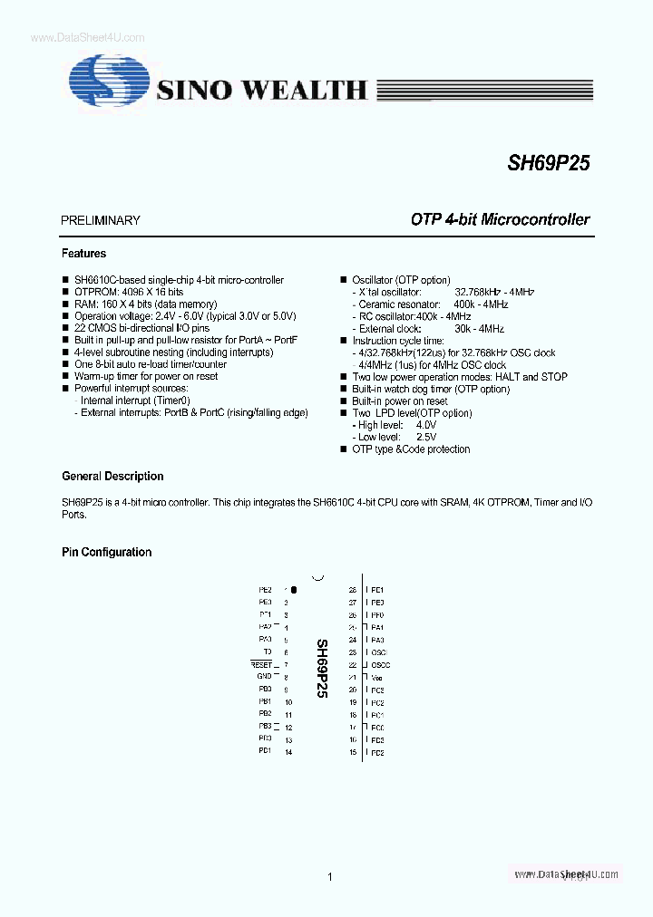 SH69P25_137435.PDF Datasheet