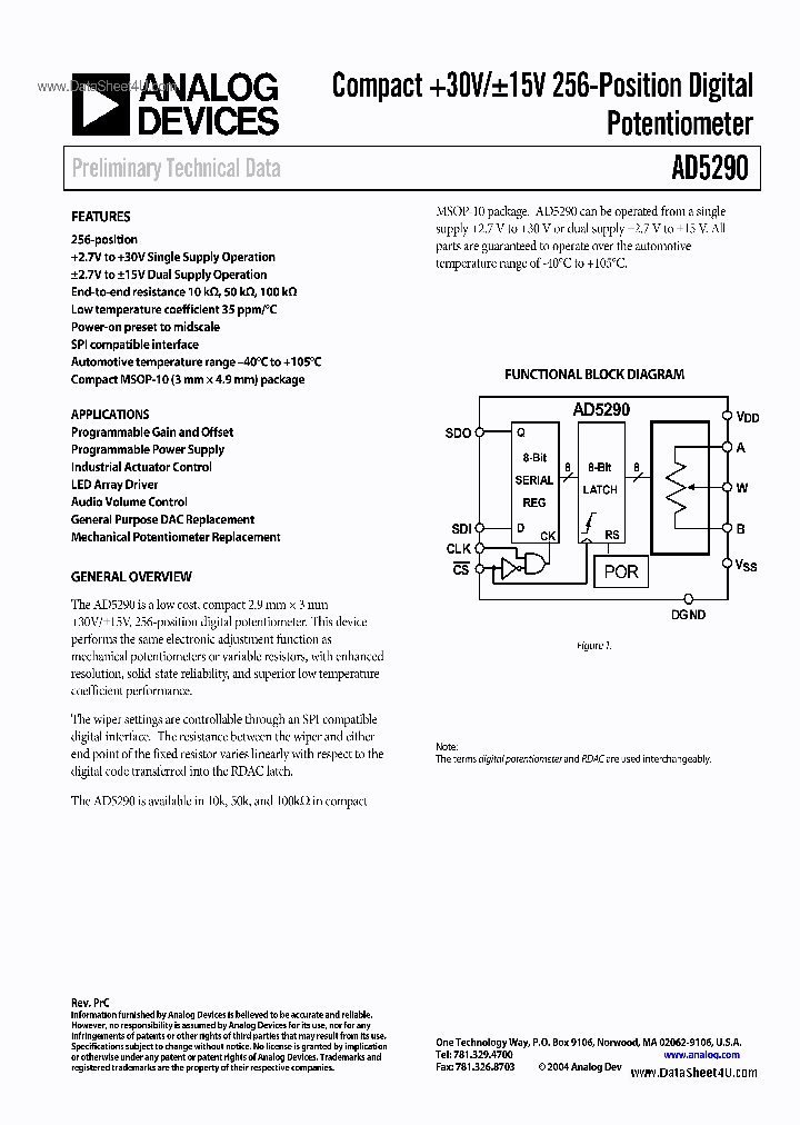 AD5290_137436.PDF Datasheet