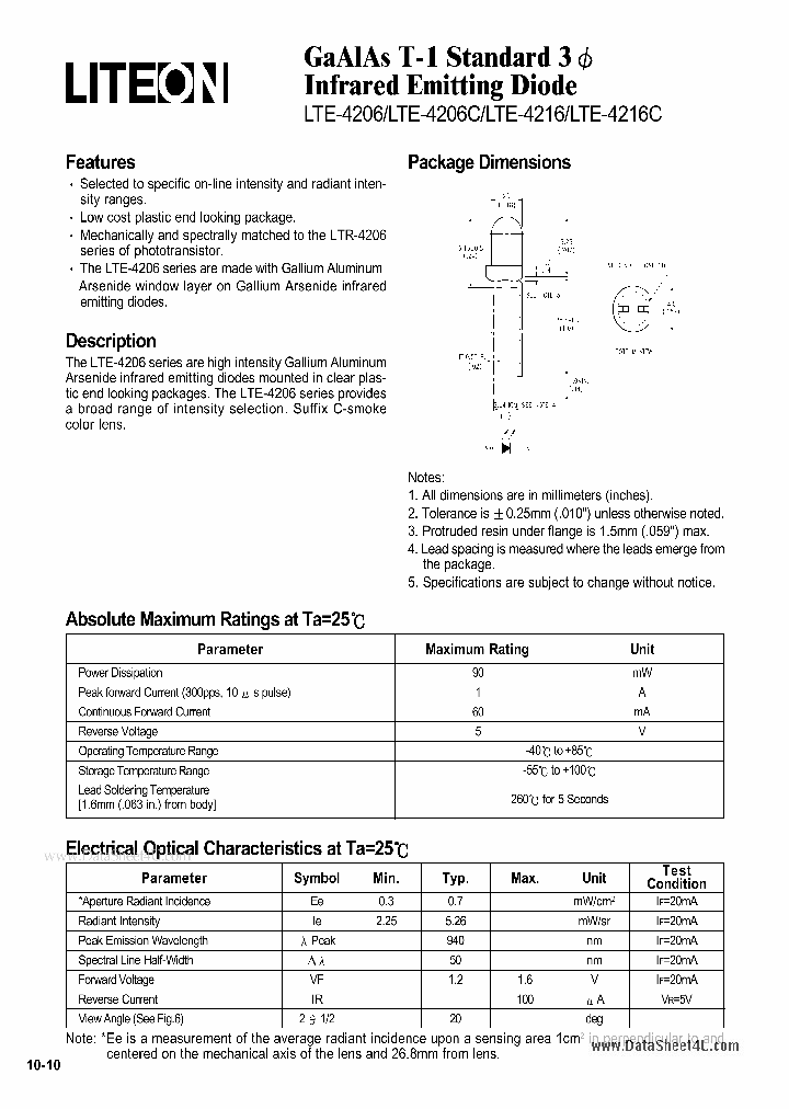 LTE-4206_137807.PDF Datasheet