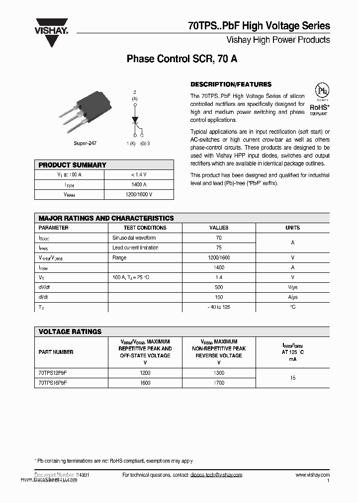 70TPS12PBF_138239.PDF Datasheet