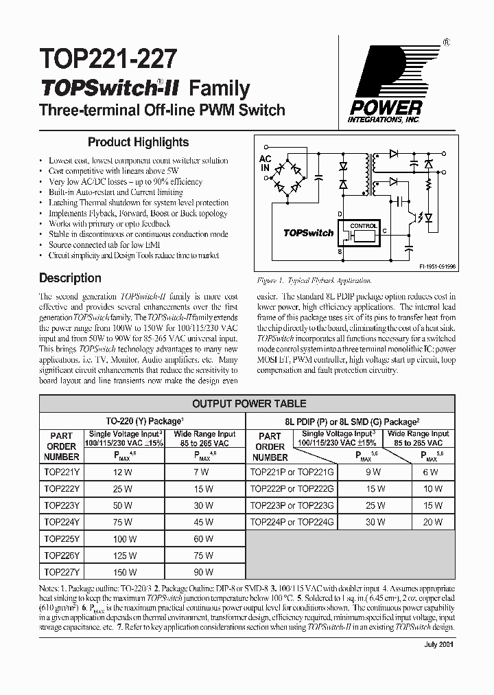 TOP225Y_139402.PDF Datasheet