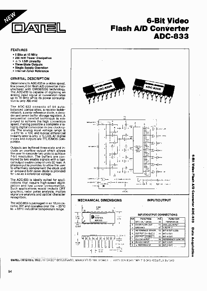 ADC833_140202.PDF Datasheet