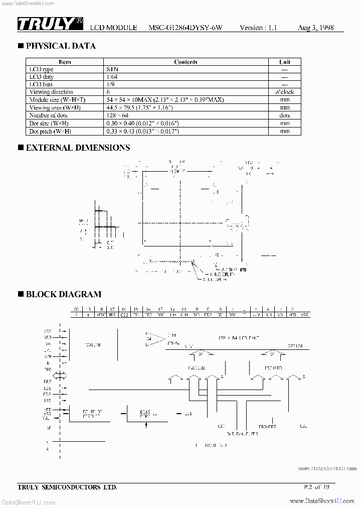 MSC-G12864DYSY-6W_140739.PDF Datasheet