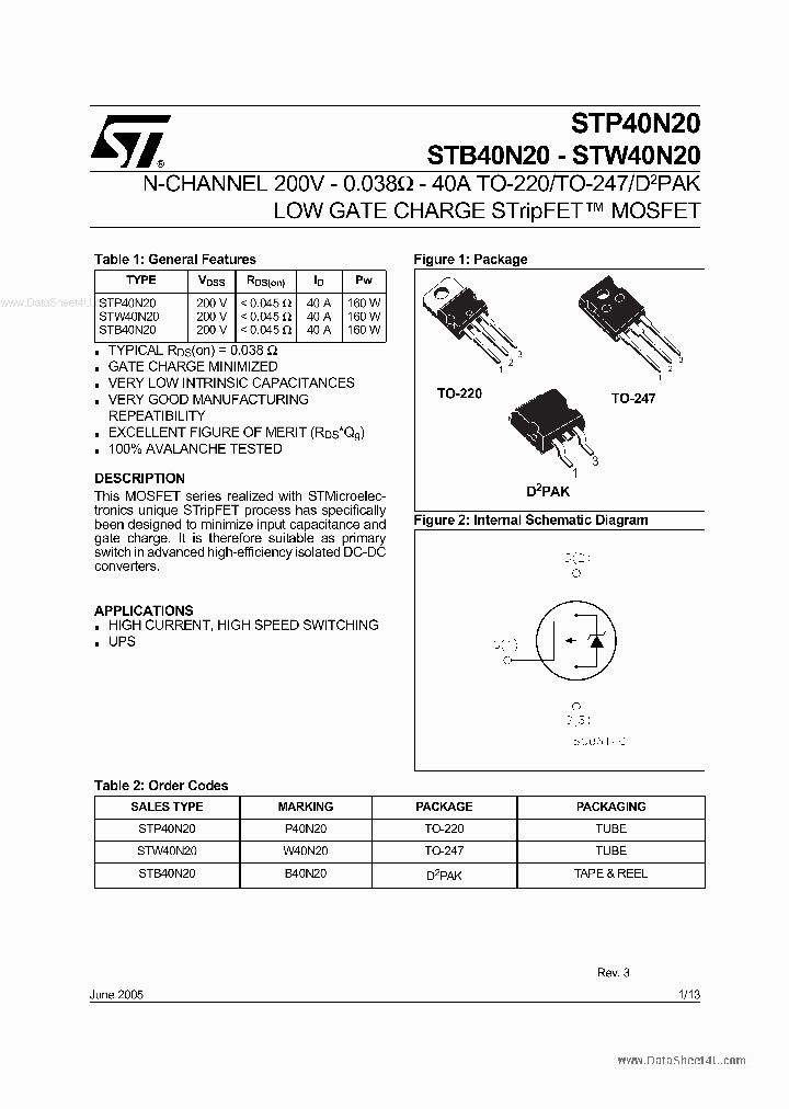 STP40N20_141055.PDF Datasheet