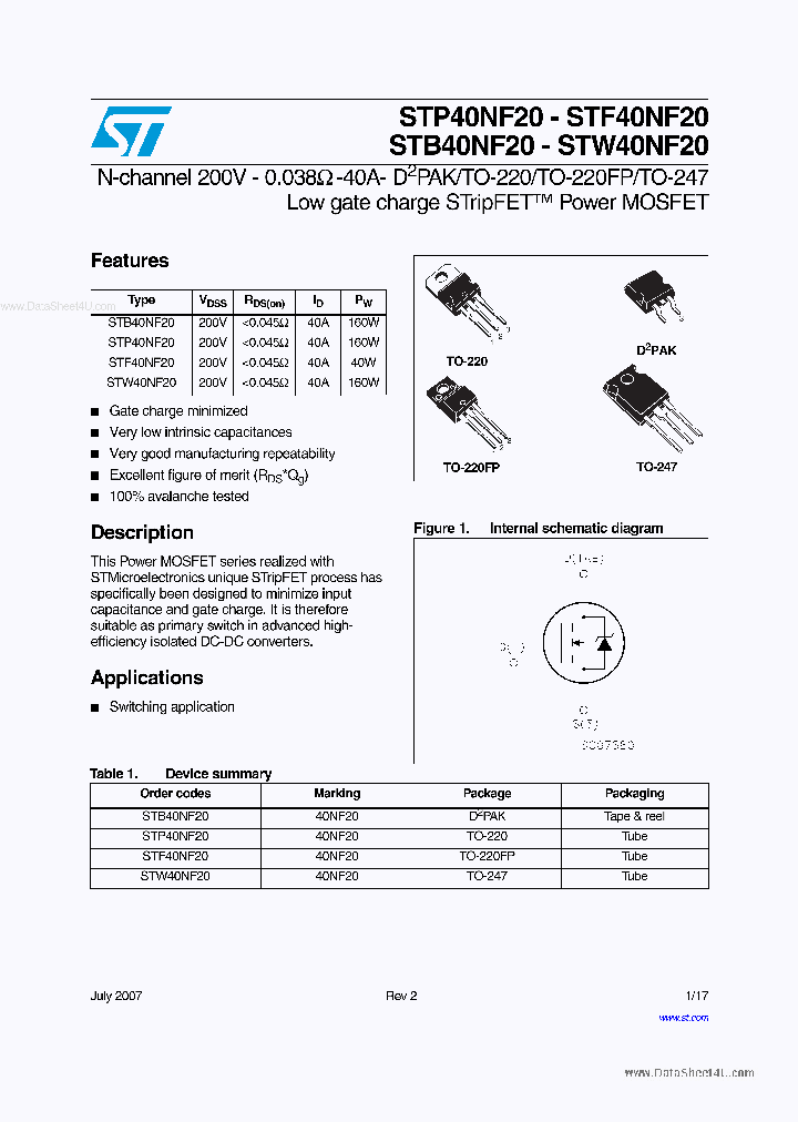 STP40NF20_141060.PDF Datasheet