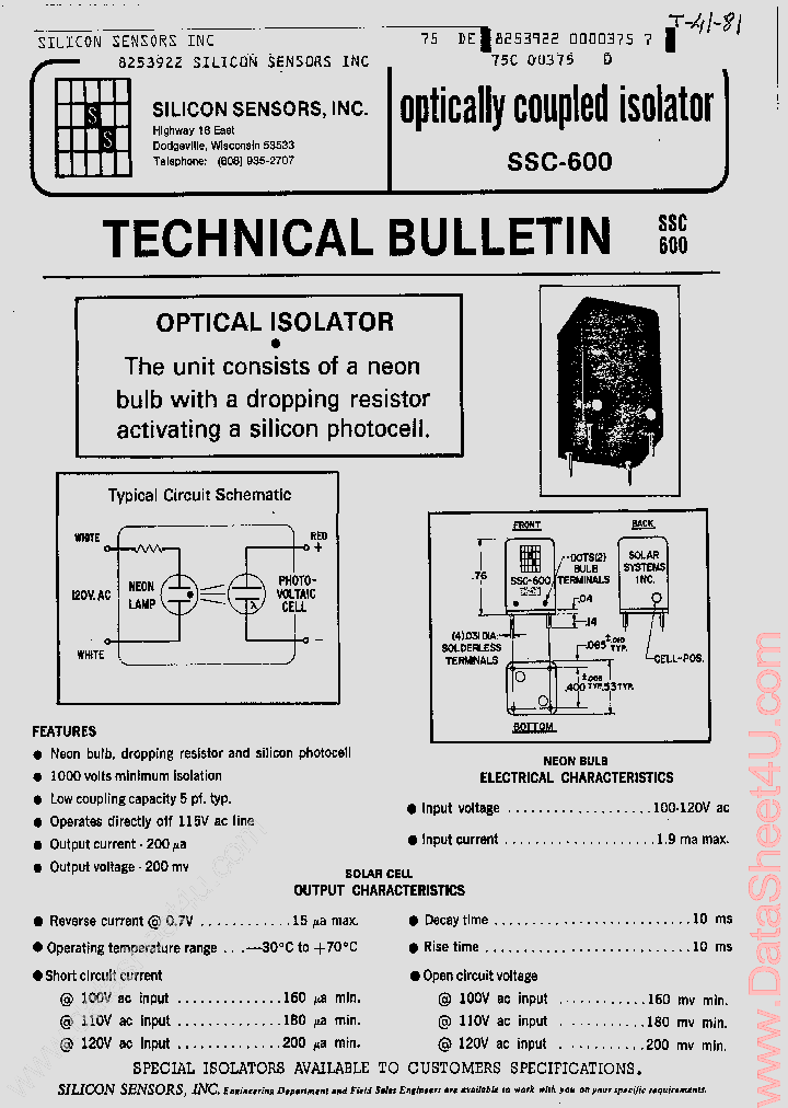 SSC600_141396.PDF Datasheet