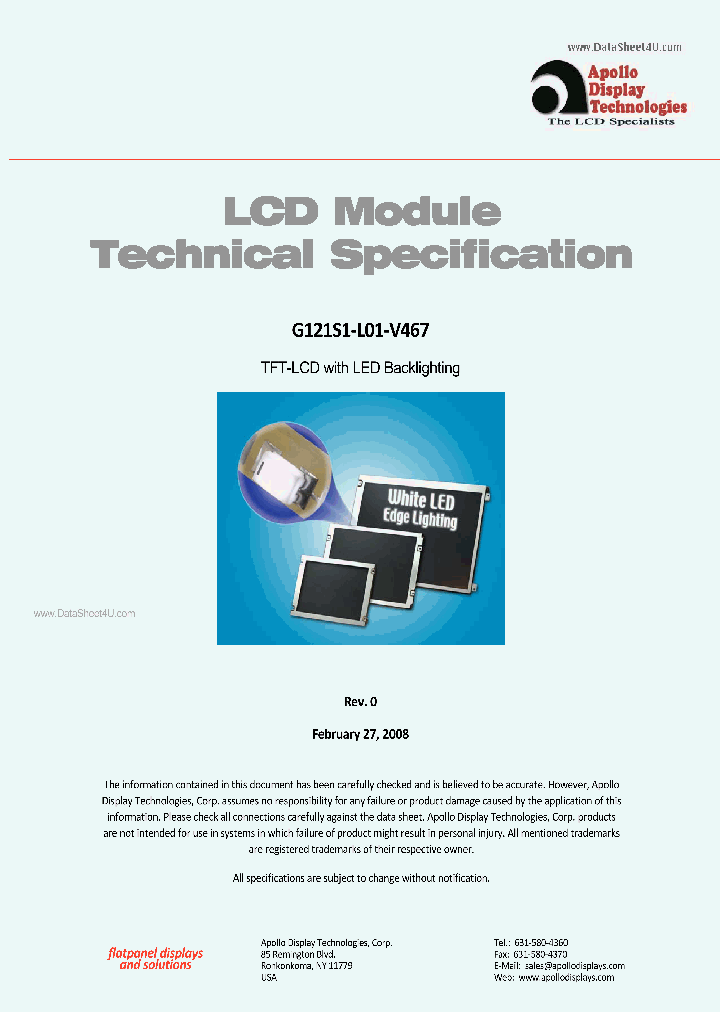 G121S1-L01-V467_141727.PDF Datasheet