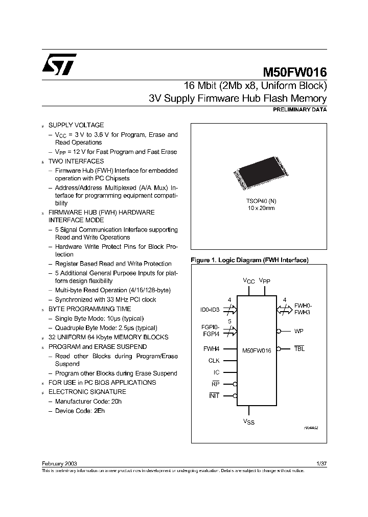 M50FW016_143526.PDF Datasheet