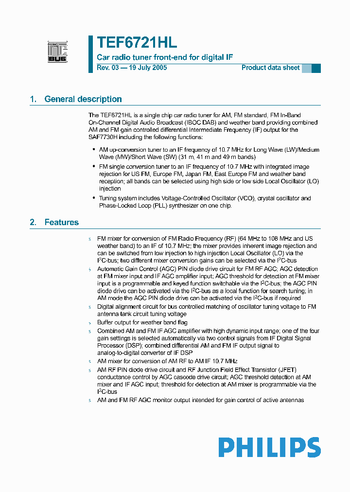 TEF6721HL_151994.PDF Datasheet