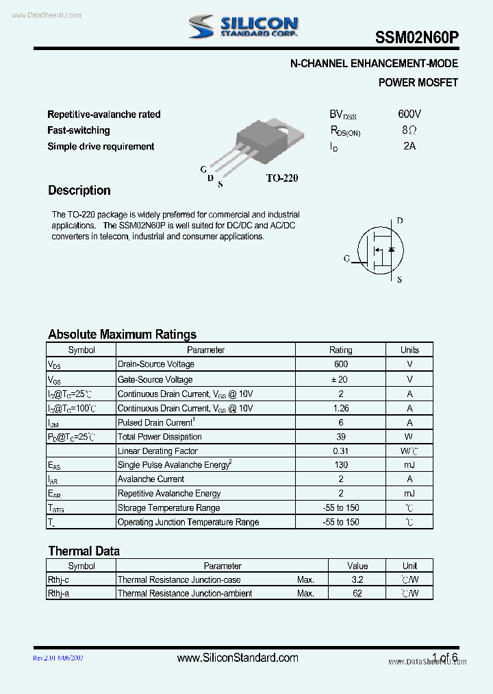 02N60P_146755.PDF Datasheet