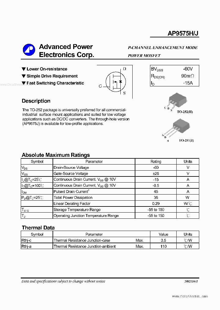 AP9575H_146801.PDF Datasheet