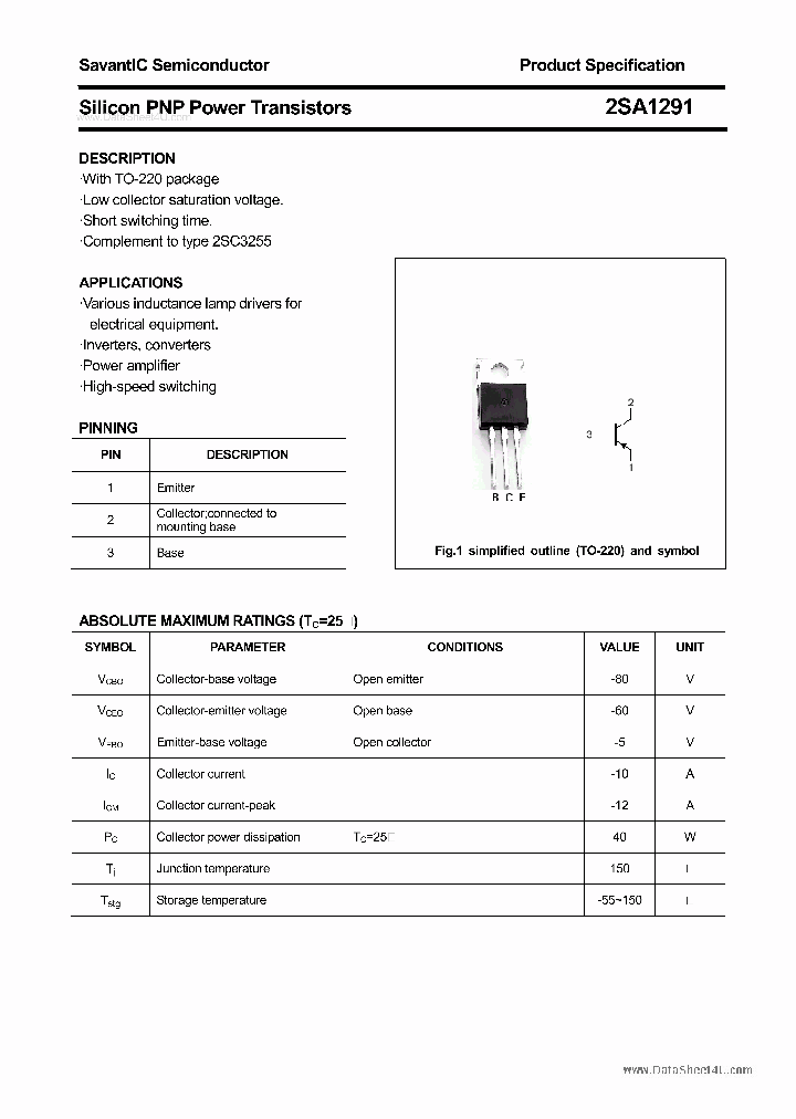 2SA1291_148479.PDF Datasheet