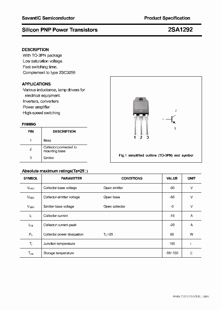 2SA1292_148480.PDF Datasheet