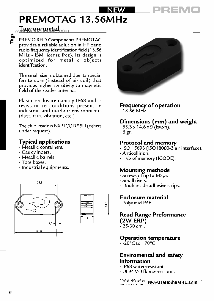 PREMOTAG13MHZ_148861.PDF Datasheet
