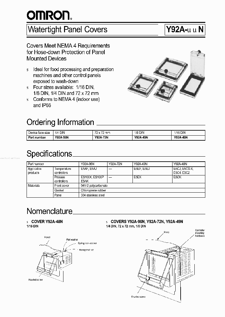 Y92A-XXN_149038.PDF Datasheet