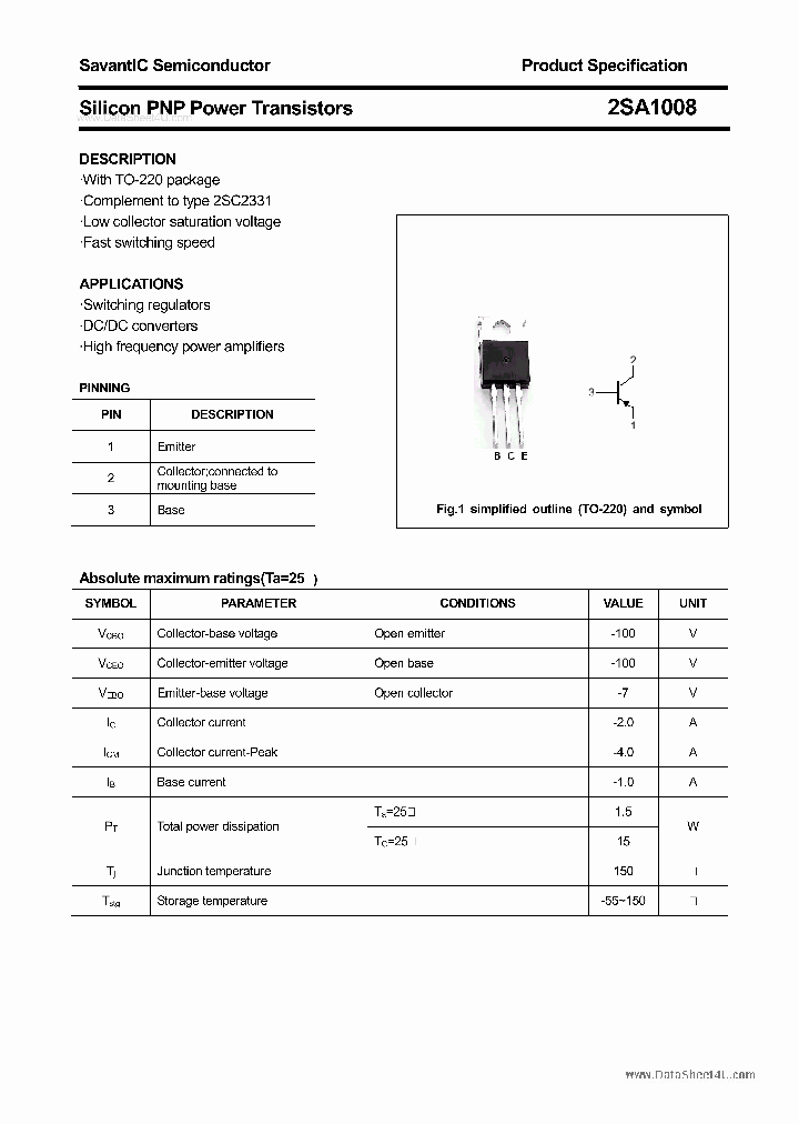 2SA1008_149225.PDF Datasheet