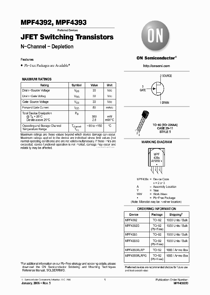 MPF4392_149299.PDF Datasheet