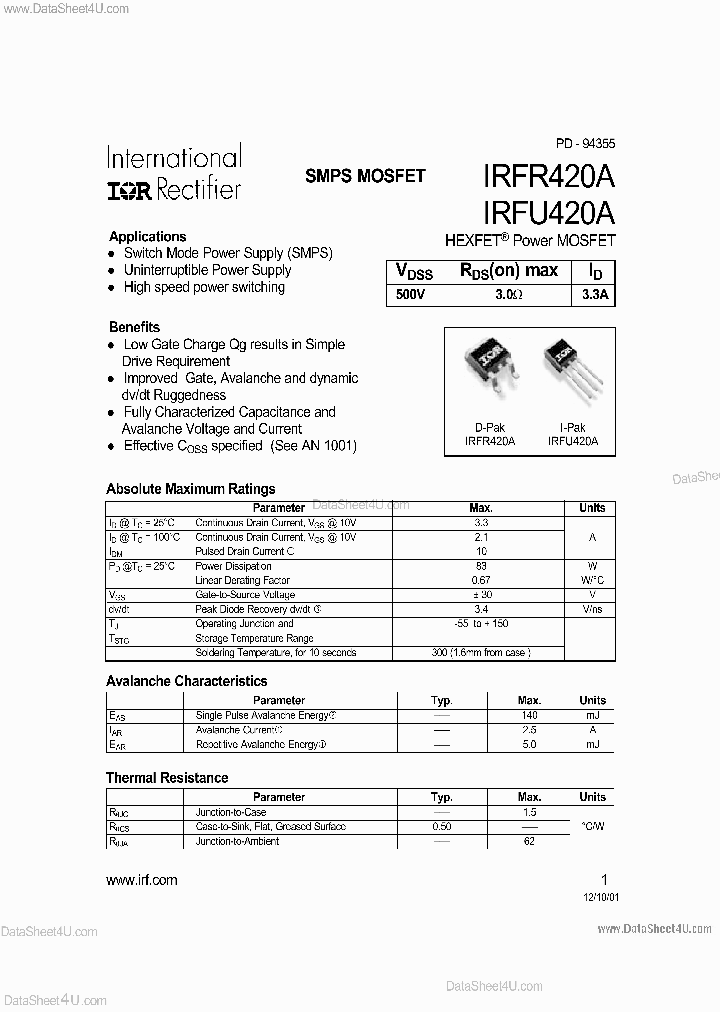 IRFR420A_150676.PDF Datasheet