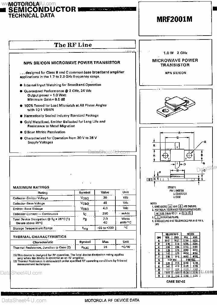 MRF2001M_150577.PDF Datasheet
