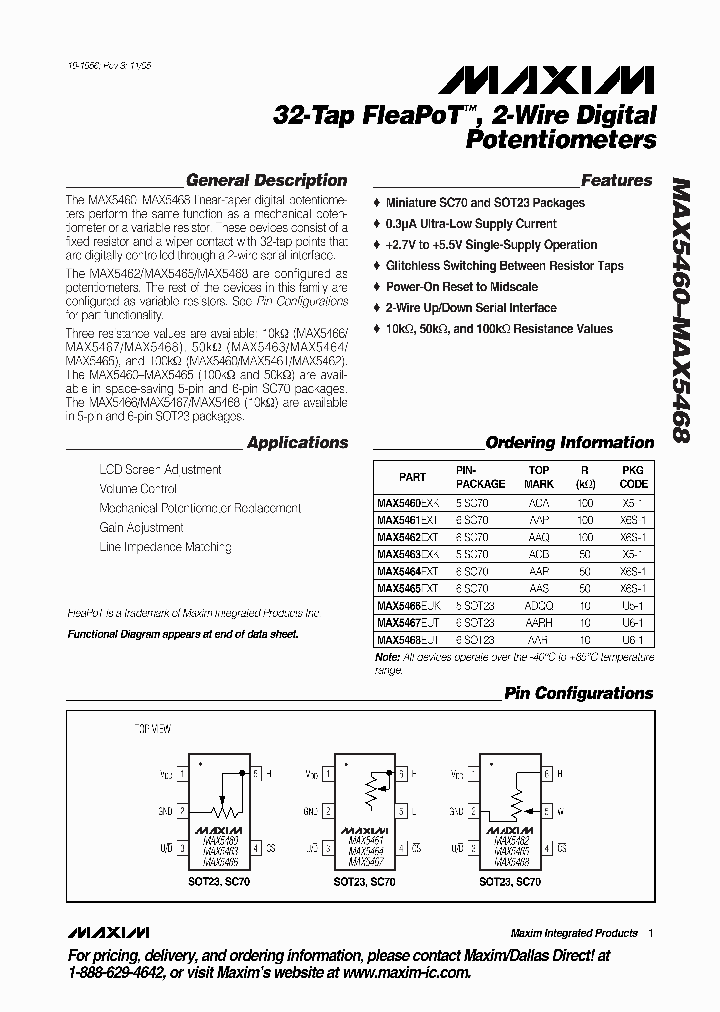 MAX5463EXK_156443.PDF Datasheet
