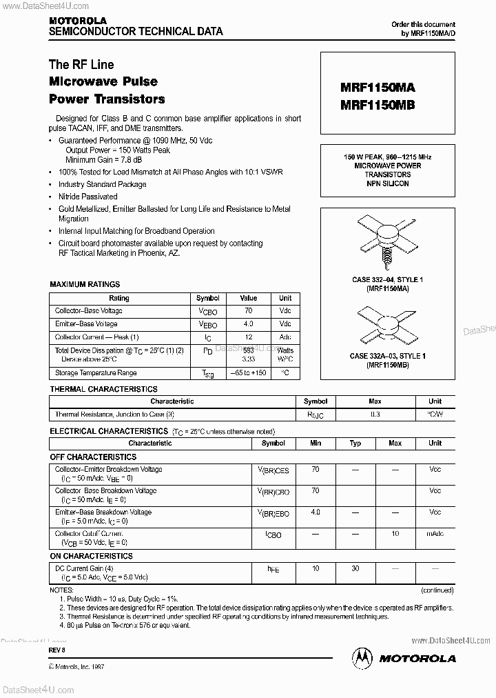 MRF1150MA_152797.PDF Datasheet