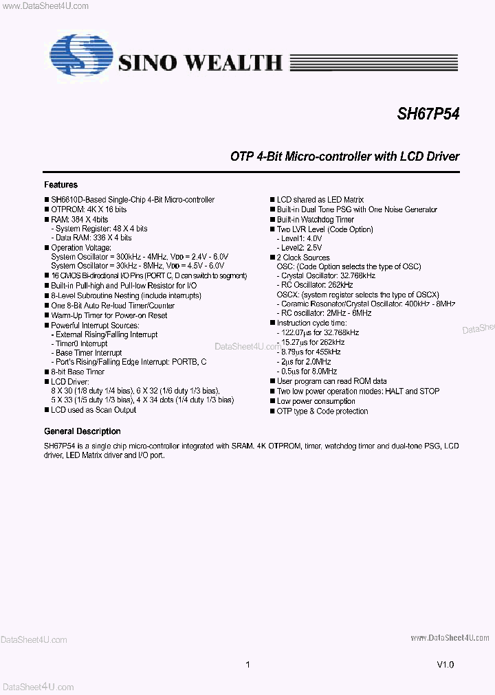 SH67P54_153088.PDF Datasheet