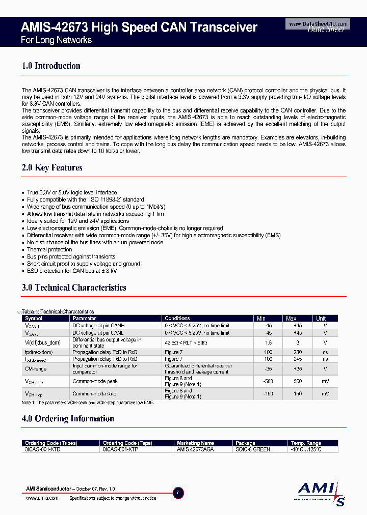 AMIS-42673_153291.PDF Datasheet