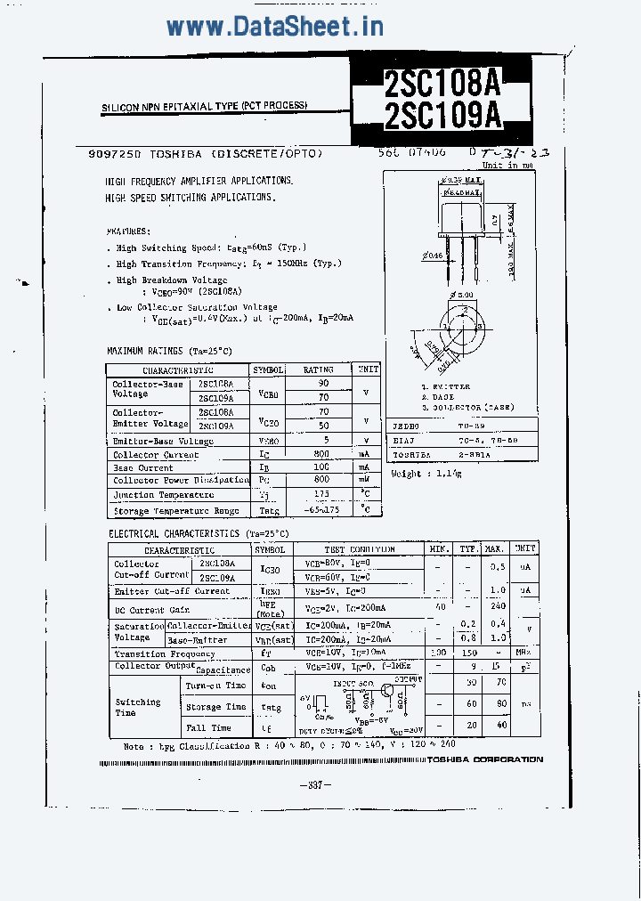 2SC109A_153722.PDF Datasheet