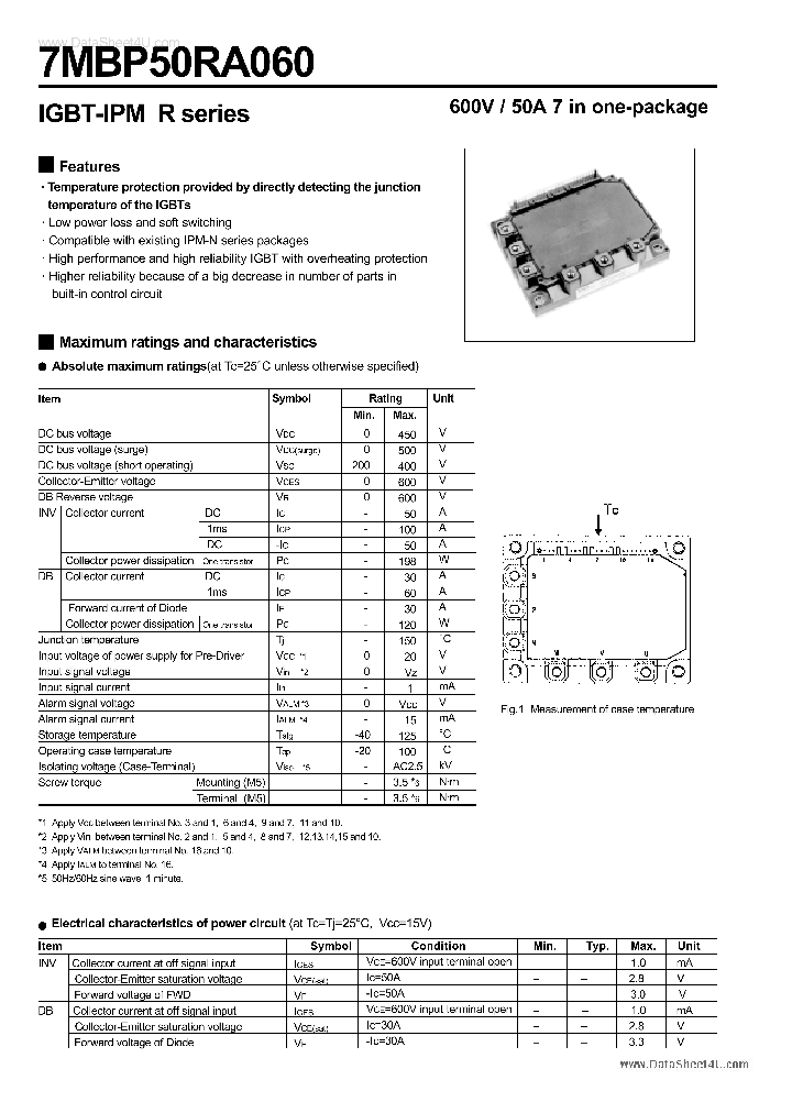 7MBP50RA060_153968.PDF Datasheet