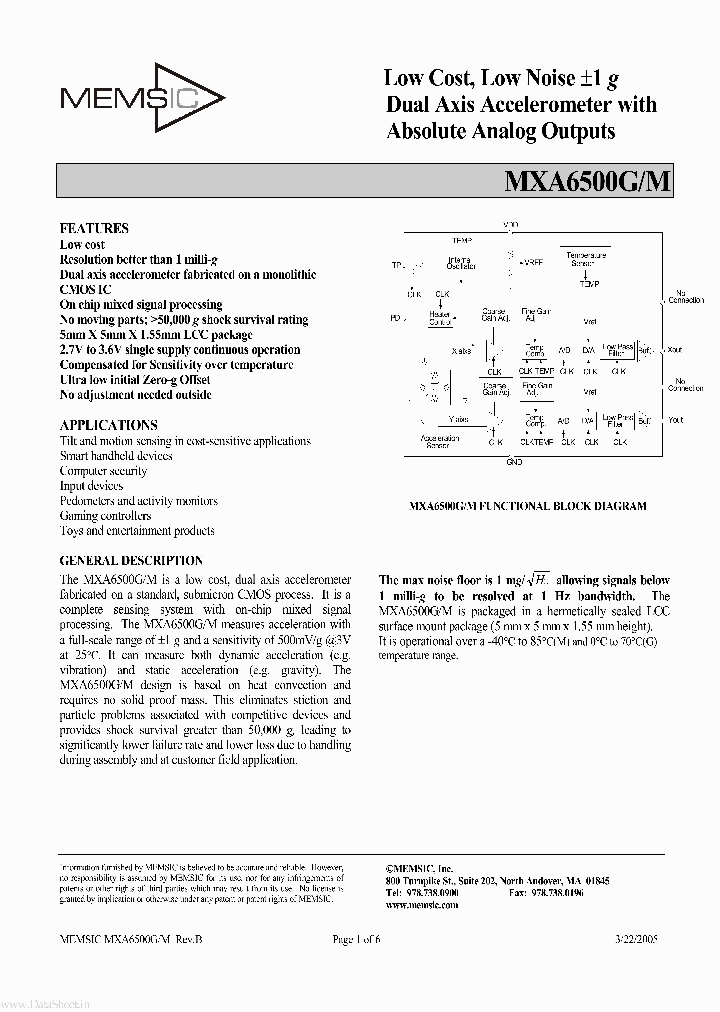 MXA6500G_154480.PDF Datasheet