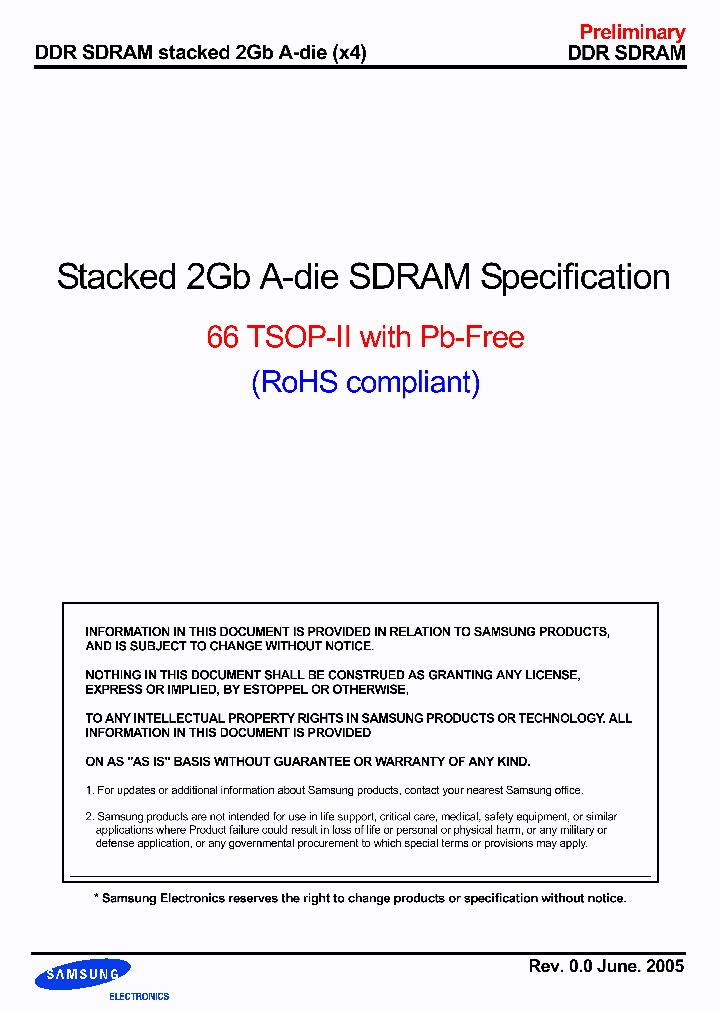 K4H2G0638A-UCLA2_162707.PDF Datasheet