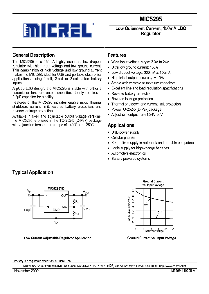 MIC5295-33YD_167331.PDF Datasheet