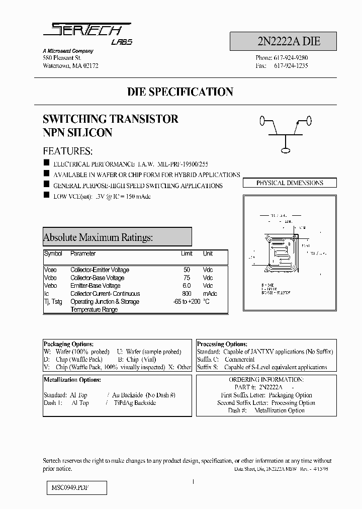 2N2222ADS-1_169878.PDF Datasheet