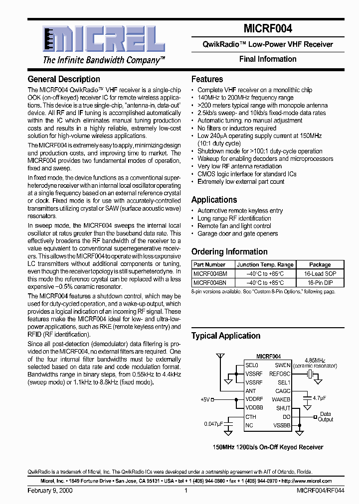 MICRF004_164933.PDF Datasheet