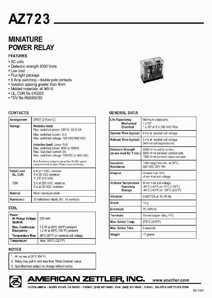 AZ723-2C-6A_175233.PDF Datasheet