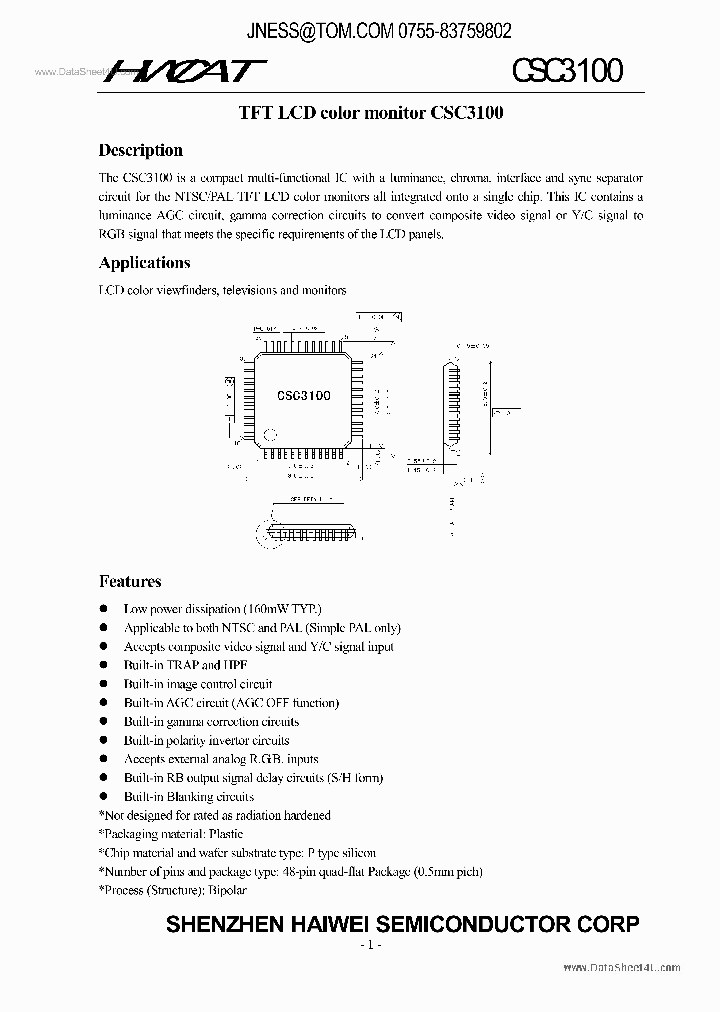 CSC3100_155826.PDF Datasheet