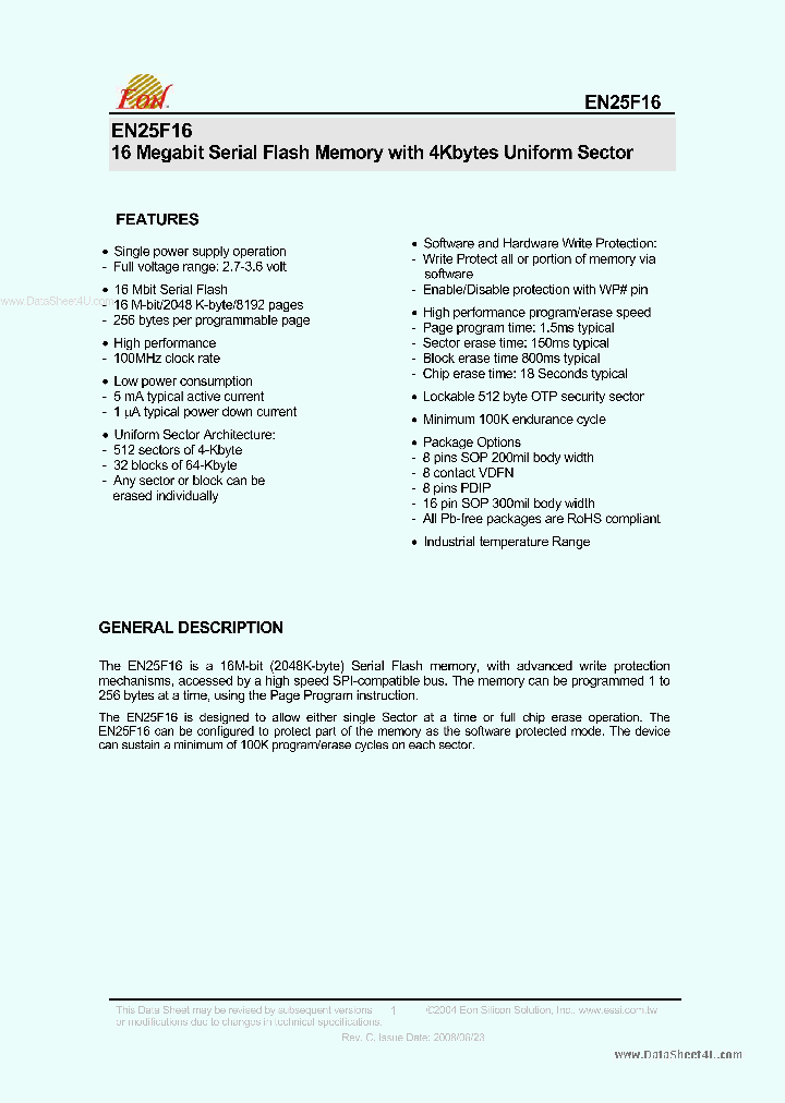EN25F16_155885.PDF Datasheet