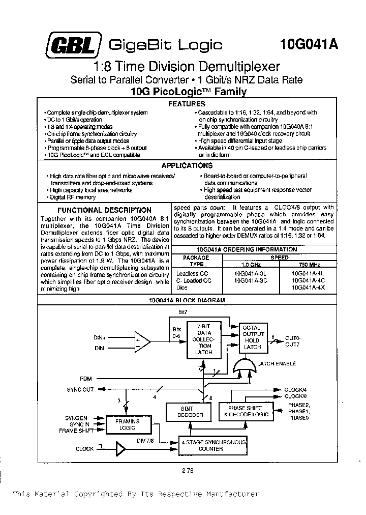 10G041A-3C_182493.PDF Datasheet