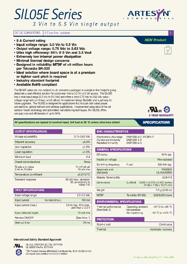 SIL05E-05W3V3-HJ_156712.PDF Datasheet