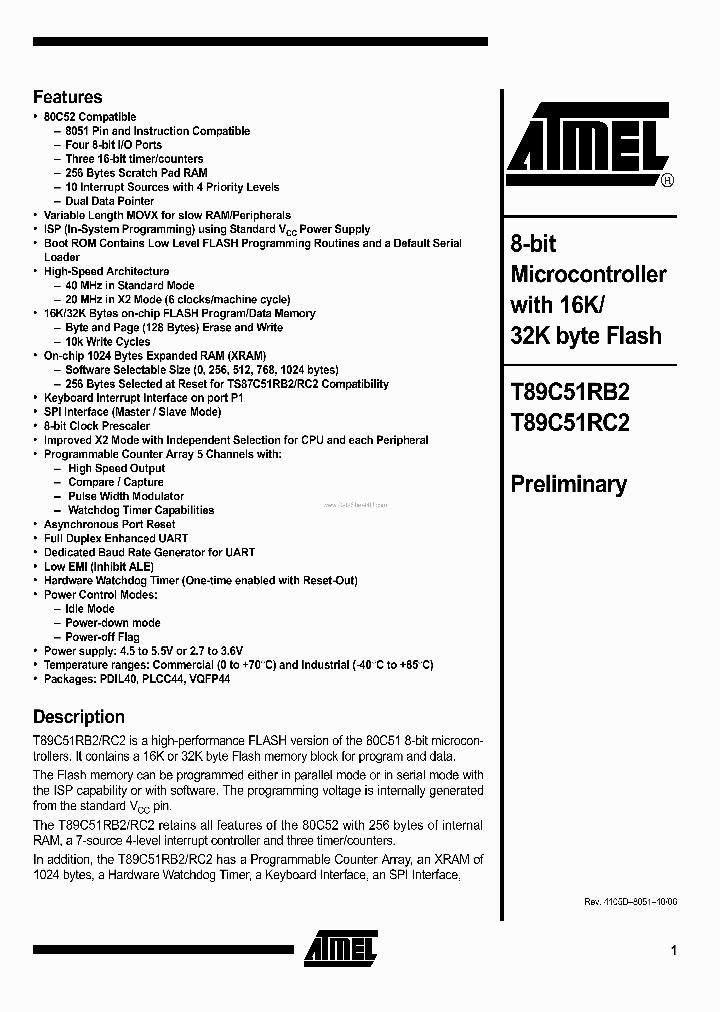 T89C51RB2_157548.PDF Datasheet